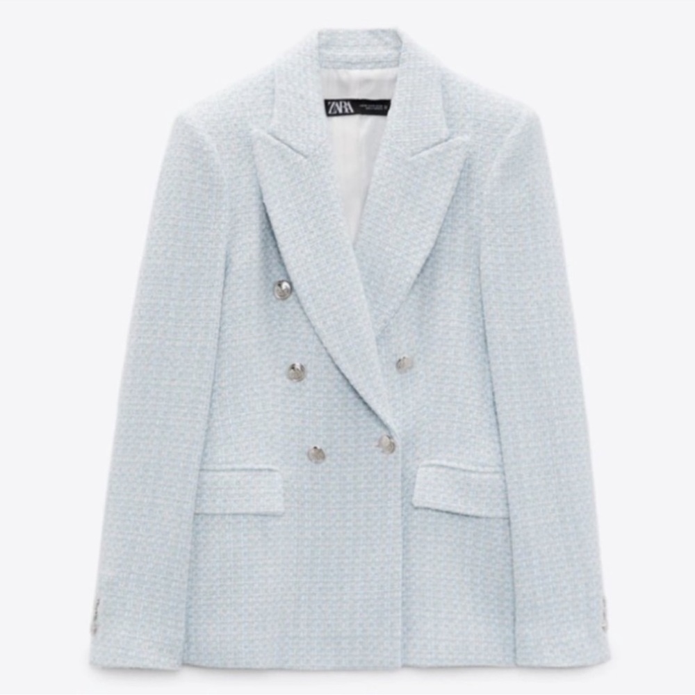 ZARA TEXTURED WEAVE BLAZER
